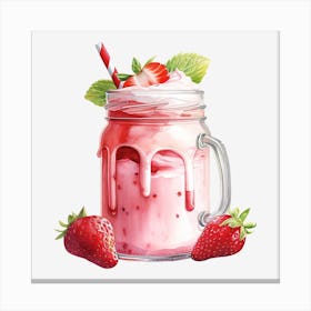 Strawberry Milkshake 24 Canvas Print