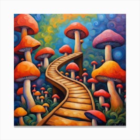 Mushroom Path Canvas Print