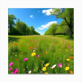 Field Of Flowers Canvas Print