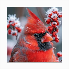 Cardinal In Winter 1 Canvas Print