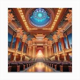 Chinese Theater Interior Canvas Print