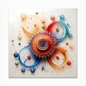 Quilling Spirals Concept Two Canvas Print