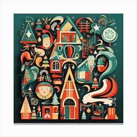 Christmas Village 28 Canvas Print