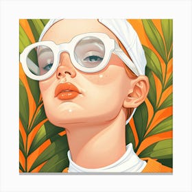 Girl In Sunglasses 1 Canvas Print