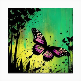 Butterfly In The Forest 1 Canvas Print