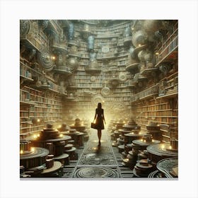 Library Of Books 1 Canvas Print