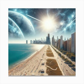 Apocalypse Chicago - Futuristic Art Canvas Print