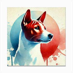 Watercolor Basenji 2 Canvas Print