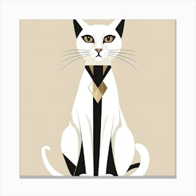 Cat In A Tie Canvas Print