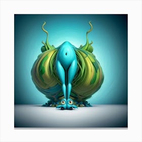 Blue Monster Canvas Print