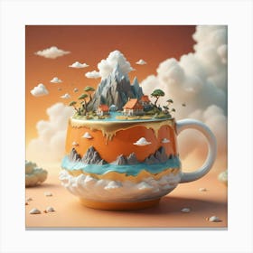 3d Mug Canvas Print