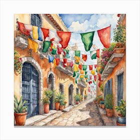 Alley In Mexico Canvas Print