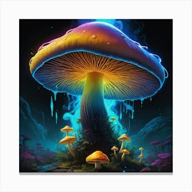 Mushroom In The Forest Canvas Print