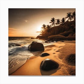 Sunset On The Beach 724 Canvas Print