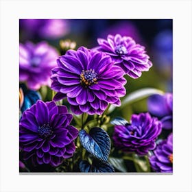 Purple Flowers 7 Canvas Print