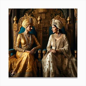 Two Indian Women Canvas Print