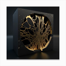 Gold Leaf 3d Print Canvas Print