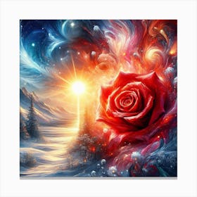 Surrealism, Rose and Winter 2 Canvas Print