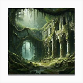 Ruins Of A Forest Canvas Print