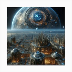 Futuristic City Canvas Print