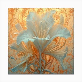 Flower Motif Vintage Art Silverpoint Artpastel Theme Sf Intricate Artwork Masterpiece Ominous 666272163 Canvas Print