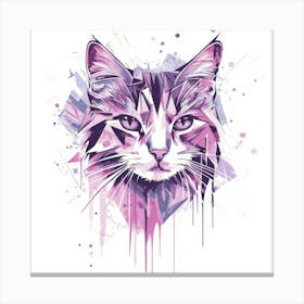 Geometric Cat Canvas Print