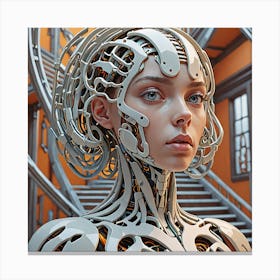 Robot Girl Canvas Print