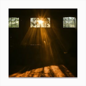 Sunbeams Through Window Canvas Print