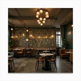 London Restaurant Interior 1 Canvas Print