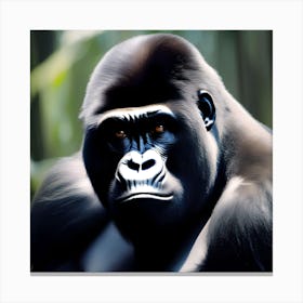 BLACK GORILLA PORTRAIT Canvas Print