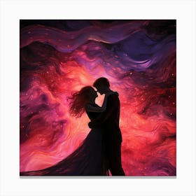 Couple Kissing Canvas Print