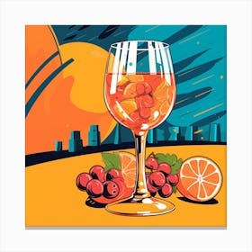 Aperol Spritz Pop Art Canvas Print