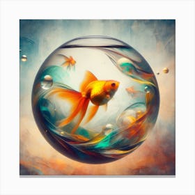 Goldfish In A Bowl Canvas Print