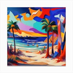 Sunset At The Beach 7 Canvas Print
