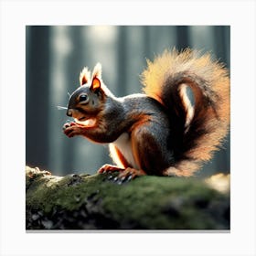 Squirrel In The Forest 202 Canvas Print