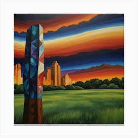 Sunset In Dallas Canvas Print