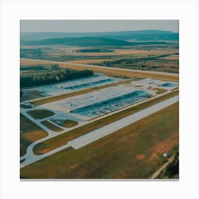 Aerial View Of An Airport Canvas Print