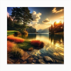 Sunset In The Mountains 30 Canvas Print