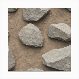 Rocks On Sand 1 Canvas Print