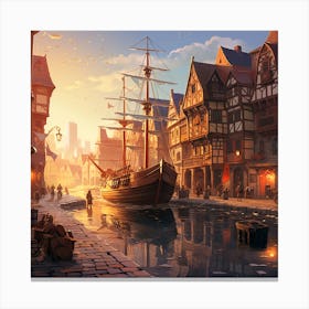 Viking City Canvas Print