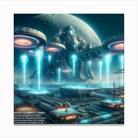 Kaiju Deployment Platforms V2 Converted Canvas Print