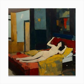 Nude In Bed Canvas Print