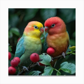 Lovebirds 8 Canvas Print