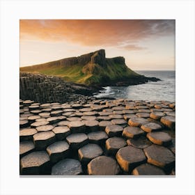 Giants Causeway Sunset Canvas Print