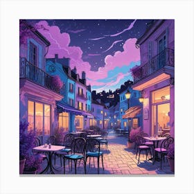 Cafe Terrace At Night (21) Canvas Print