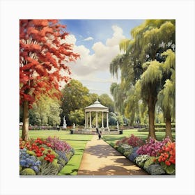 Kensington Gardens London Parks Garden 8 Painting Art Canvas Print