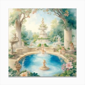 Fountain Of Love Canvas Print