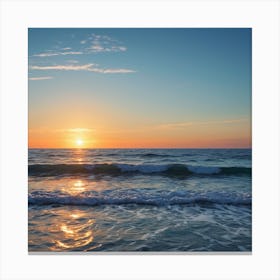 Sunset At The Beach Canvas Print