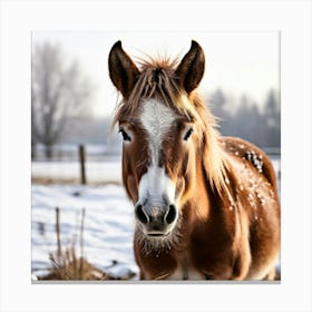 Horse Animal Grass Breeding Head Pasture Donkey Standing Farm Cute White Background Natu (6) Canvas Print