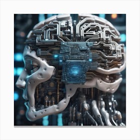 Cyborg Head 56 Canvas Print